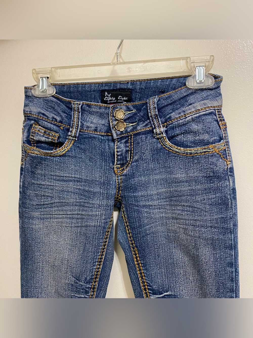 Eighty Eight Perfect Jeans Juniors L 26x29 Waist 26” Dark Blue Denim Skinny